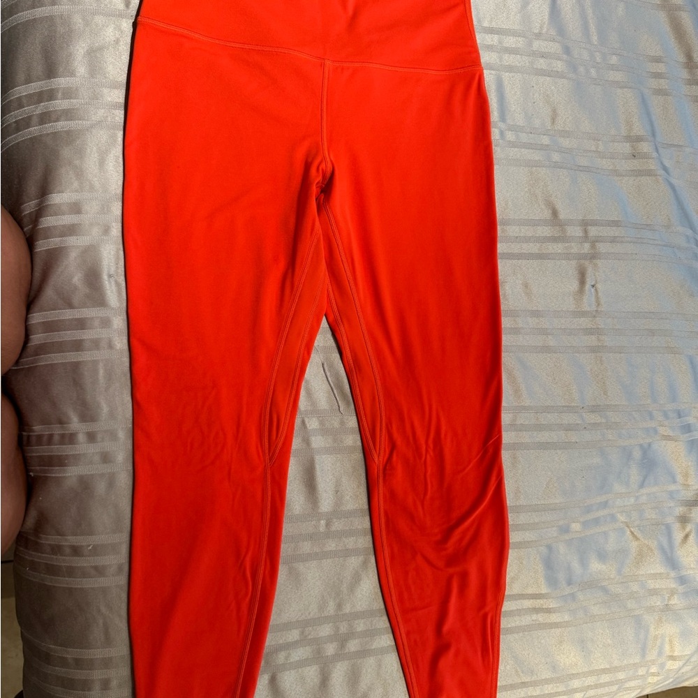 Lululemon bright red leggings